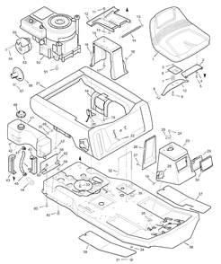 Part Location Diagram of F-99607 Briggs and Stratton Instruction Book and Parts List